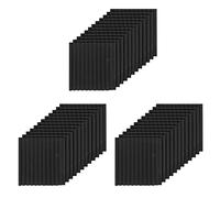 Giwnhvx Lot de 36 panneaux acoustiques en mousse pour studio, 2,5 x 30 x 30 cm, noir