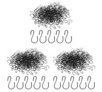 Giwnhvx Lot de 360 mini crochets en forme de S de 2,5 cm en forme de S, petit crochet décoratif en métal, pour travaux manuels (noir)