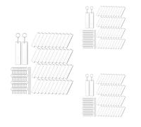 Giwnhvx Lot de 360 porte-clés rectangulaires en acrylique transparent