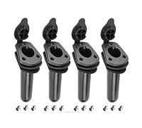 Giwnhvx Lot de 4 accessoires de kayak oblique avec vis pour canne à pêche, petit bouchon oblique, prise de canne à pêche