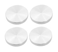 Giwnhvx Lot de 4 adaptateurs ronds en aluminium pour plaque de verre Argenté 50 x 8 mm