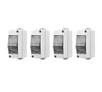 Giwnhvx Lot de 4 boîtes de distribution 2 voies étanches avec couvercle transparent pour rail DIN