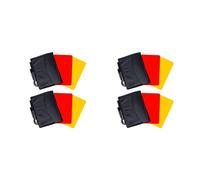 Giwnhvx Lot de 4 cartes d'arbitre de football, cartes d'avertissement rouges et jaunes avec portefeuille, accessoires de football