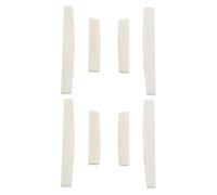 Giwnhvx Lot de 4 chevalet et sillet en os pour guitare acoustique à 6 cordes en os véritable