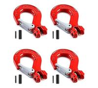 Giwnhvx Lot de 4 crochets à chape avec loquet, 1,6 cm, limite de charge de 1 120,4 kg, alliage d'acier de qualité 80, facile à installer et à utiliser