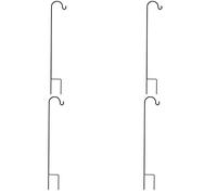Giwnhvx Lot de 4 crochets de berger en métal pour plantes - Rouille - 80,5 x 10 x 1 cm