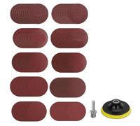Giwnhvx Lot de 4 disques abrasifs pour meuleuse d'angle, 100 disques abrasifs en papier abrasif avec 4 disques de support et adaptateur de foret 1/4