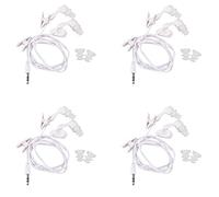 Giwnhvx Lot de 4 écouteurs intra-auriculaires étanches pour MP3 MP4 Blanc