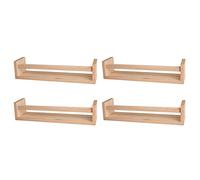 Giwnhvx Lot de 4 étagères murales flottantes en bois naturel pour enfants, étagères murales pour chambre d'enfant, décoration de salle de bain, étagère à épices de cuisine