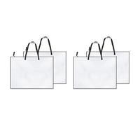 Giwnhvx Lot de 4 étuis pour portefeuille artistique de 19 x 25 pouces, dossier portefeuille pour œuvres d'art, pour affiche avec fermeture éclair et dossier avec poignée