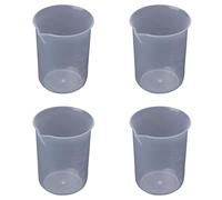 Giwnhvx Lot de 4 gobelets gradués en plastique transparent de 50 ml pour laboratoire