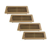 Giwnhvx Lot de 4 grilles d'aération de plancher en acier robuste, grille décorative réglable 10 x 25,4 cm