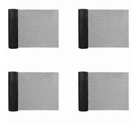 Giwnhvx Lot de 4 grilles hexagonales en plastique pour clôture de poulailler, jardinage, volaille, cadre en grillage noir, 40 cm x 3 m