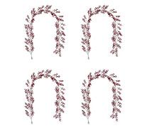 Giwnhvx Lot de 4 guirlandes de Noël artificielles flexibles de 2 m pour décoration de cheminée
