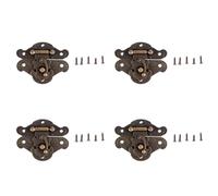 Giwnhvx Lot de 4 loquets décoratifs en bois pour boîte à bijoux - Style rétro vintage - Taille M