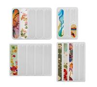 Giwnhvx Lot de 4 marque-pages brillants en silicone réutilisables pour loisirs créatifs