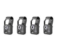 Giwnhvx Lot de 4 microscopes pour téléphone portable 200 x avec microscope à fenêtre, mini microscope numérique avec lumière LED/clip universel