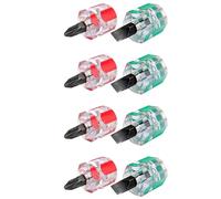 Giwnhvx Lot de 4 mini tournevis plats courts et plats