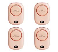 Giwnhvx Lot de 4 mini ventilateurs USB rechargeables pour voyage - Portable et silencieux - Rose