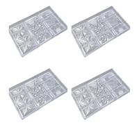 Giwnhvx Lot de 4 moules à chocolat en polycarbonate pour chocolat, pâtisserie, gâteau, bonbon, confiserie