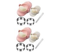 Giwnhvx Lot de 4 moules à raviolis avec anneau coupant et cuillère à farce, gadget de cuisine pour Empanada