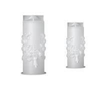 Giwnhvx Lot de 4 moules en silicone parfumés en forme de bouquet de roses pour fabrication de bougies, plâtre, savon