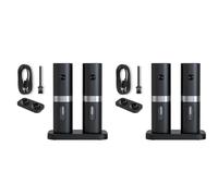 Giwnhvx Lot de 4 moulins à poivre et sel électriques automatiques avec base rechargeable et 2 broyeurs réglables