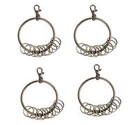 Giwnhvx Lot de 4 mousquetons en bronze avec 10 boucles de 7,6 cm