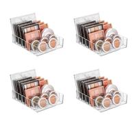 Giwnhvx Lot de 4 organiseurs de maquillage compacts, boîte à cosmétiques à 7 sections pour étagères de salle de bain, vanité