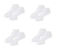 Giwnhvx Lot de 4 paires de chaussettes hydratantes anti-fissures en silicone pour éviter le dessèchement du talon, chaussettes de plage, blanc facile à utiliser, environ 21 cm
