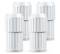 Giwnhvx Lot de 4 perches télescopiques de rechange pour piscine - Blanc