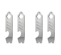 Giwnhvx Lot de 4 pieds de biche TC4 en alliage de titane, décapsuleur, clé à molette graduée, outils de plein air, équipement de camping multifonction