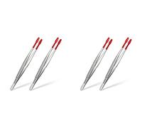 Giwnhvx Lot de 4 pinces à épiler avec pointe en caoutchouc de précision en silicone en PVC pince à épiler pour loisirs artisanaux industriels de laboratoire - Rouge
