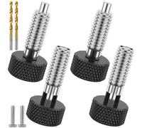 Giwnhvx Lot de 4 pistons rétractables à ressort avec poignée moletée en acier inoxydable de type M6, facile à installer