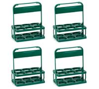 Giwnhvx Lot de 4 porte-bouteilles pliables avec 6 trous, porte-verres portables pour barbecues, paniers de rangement et d'organisation dans la cuisine