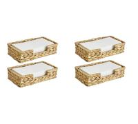 Giwnhvx Lot de 4 porte-serviettes jetables en jonc de mer tissé pour salle de bain - L