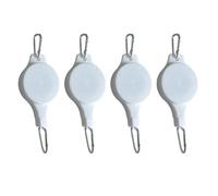 Giwnhvx Lot de 4 poulies rétractables à hauteur réglable pour suspendre des plantes d'intérieur - Blanc