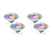 Giwnhvx Lot de 4 presse-papiers à facettes couleur AB 50 mm en cristal arc-en-ciel pour décoration de maison, bureau et cadeaux de mariage