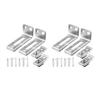 Giwnhvx Lot de 4 quincaillerie pour porte à persiennes - Contient des pivots supérieurs et inférieurs, des supports et une roue de guidage