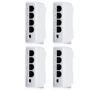 Giwnhvx Lot de 4 rallonges PoE 4 ports 1 à 3 ports passifs en cascade IEEE802.3Af 100 Mo pour transmission IP Répéteur Commutateur NVR IP