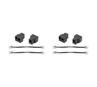 Giwnhvx Lot de 4 répartiteurs de câble téléphonique RJ11 de 15 cm 6P4C 2 ports