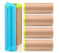 Giwnhvx Lot de 4 rouleaux de papier de masquage pré-stratifié pour peinture, découpe de rubans pour véhicules automobiles, rouleaux de papier protecteur adhésif pour