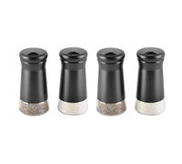 Giwnhvx Lot de 4 salières et poivrières avec trous de versement réglables en acier inoxydable