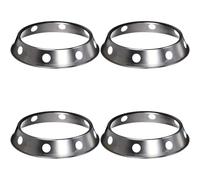 Giwnhvx Lot de 4 supports universels pour wok - Fond rond métallique - Taille universelle pour poêle à gaz