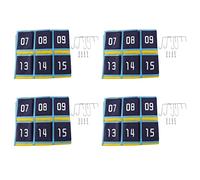 Giwnhvx Lot de 4 tableaux de poche numérotés pour téléphones portables, calculatrices (30 poches, poches bleues)
