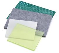 Giwnhvx Lot de 4 tampons de poinçonnage, tampon de découpe en cuir, tampon absorbant le bruit et tampon de coupe de réparation A4, convient pour le bricolage