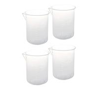 Giwnhvx Lot de 4 tasses à mesurer en plastique transparent pour eau et liquide 50 ml