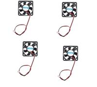Giwnhvx Lot de 4 ventilateurs de refroidissement sans balais 50 mm x 50 mm x 10 mm 5010 DC 12 V 0,1 A 2 broches