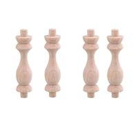 Giwnhvx Lot de 40 broches balustres en bois de hêtre brut brut 7,6 x 1,8 cm pour décoration de maison, restaurant, réparation