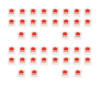 Giwnhvx Lot de 40 commutateurs mécaniques en plastique pour clavier MX RGB Rouge cerise 3 broches